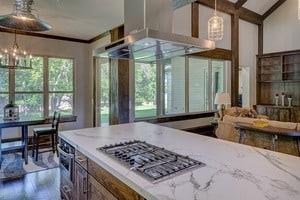 Kitchen countertop with stove