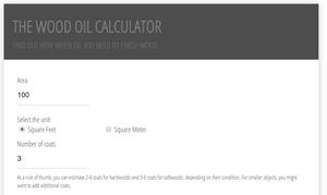 The Wood Oil Calculator
