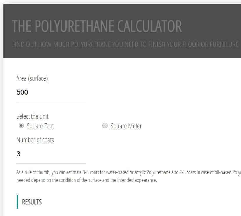 Polyurethane Calculator