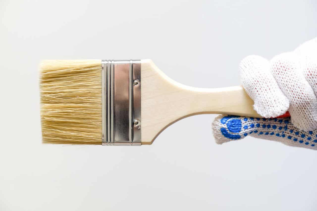 cleaning a brush