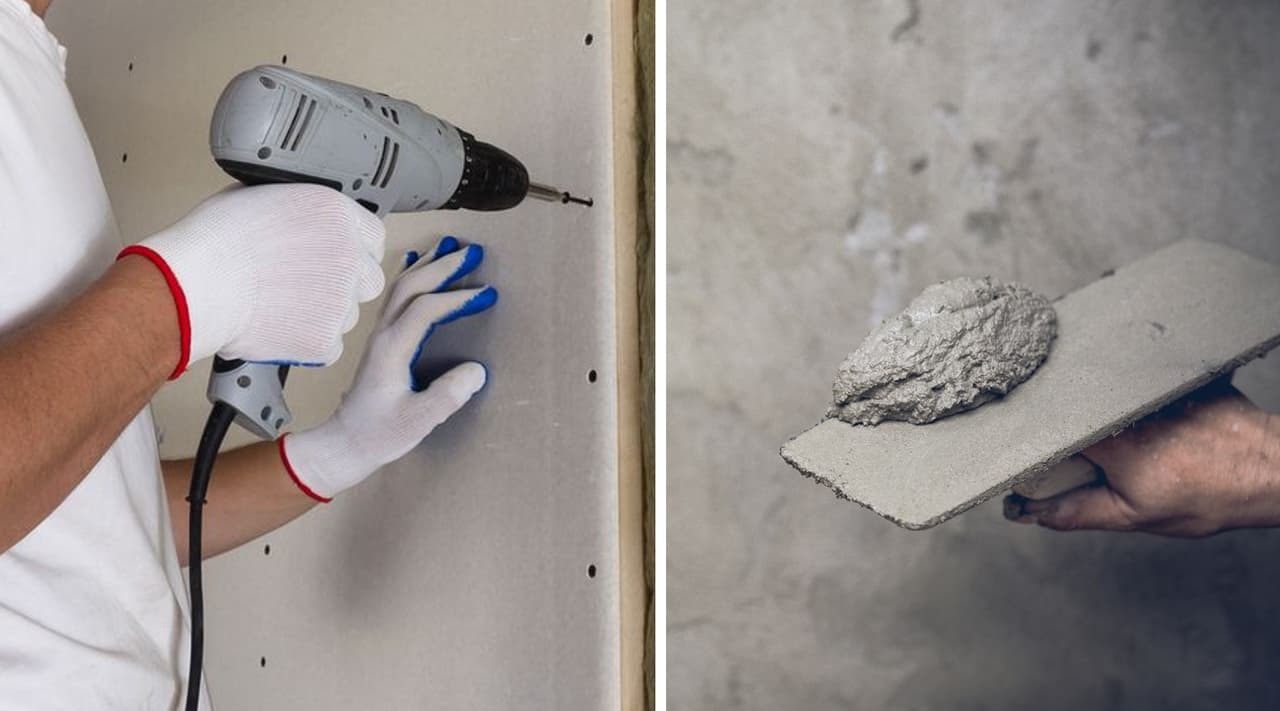 Drywall vs Plaster